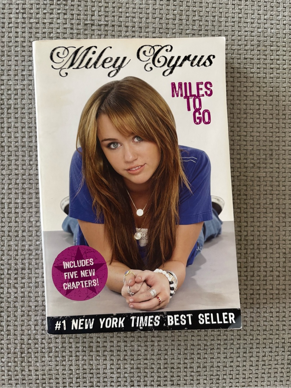 Miley Cyrus Paperback Book – Blue and White Cover